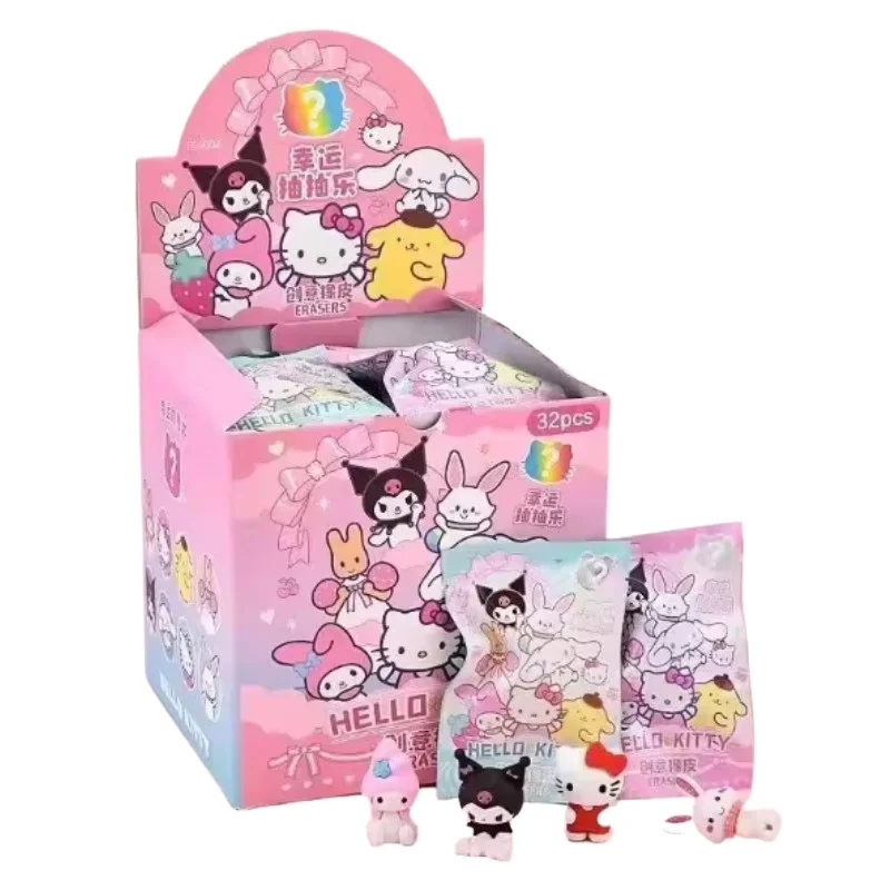 32 Surprise Bags, Including The Draft of Pockmarked Pikachu Collection, Cartoon Erasers, Student Stationery, Awards and Toys. view 3