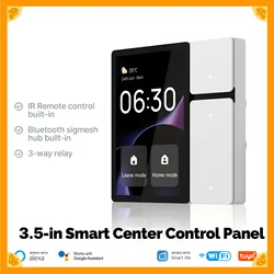 Tuya WiFi 3.5-inch Smart home control panel tuya zigbee wall switches home automation LCD screen IR remote controller