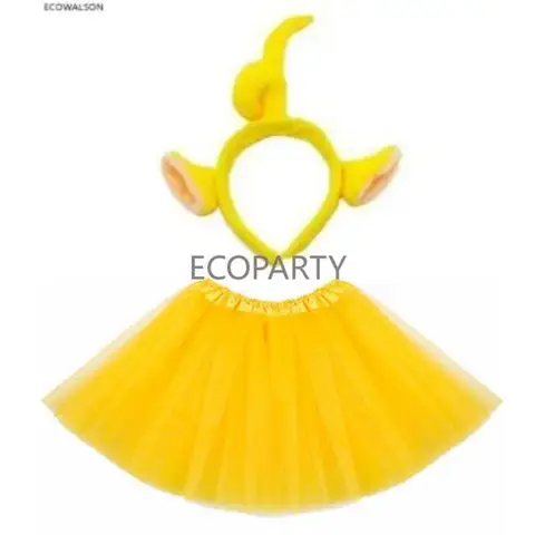 kids Costume Skirt Headband Set Girls Ladies Laa Laa Po Dipsy Tinky Winky Cosplay Costume Skirt for Kids Children Girls20