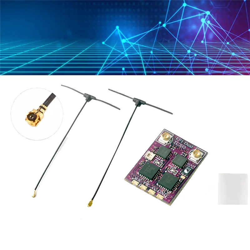 A45F-لـ Happymodel EP1 DUAL TCXO استقبال ESP32 2.4Ghz 2400-2480Mhz CRSF ELRS Mini FPV سباق الطائرة بدون طيار استقبال EP1 DUAL TCXO Dura
