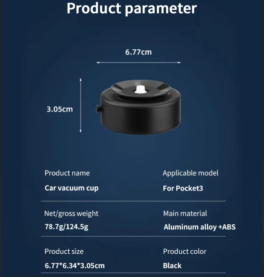 Magnetic Electric Car Suction Cup Bracket For Insta360 X5/X4/X3/Go Ultra/DJI Pocket 3/Osmo Nano/Action 6 5 Pro/Phones Accessorie