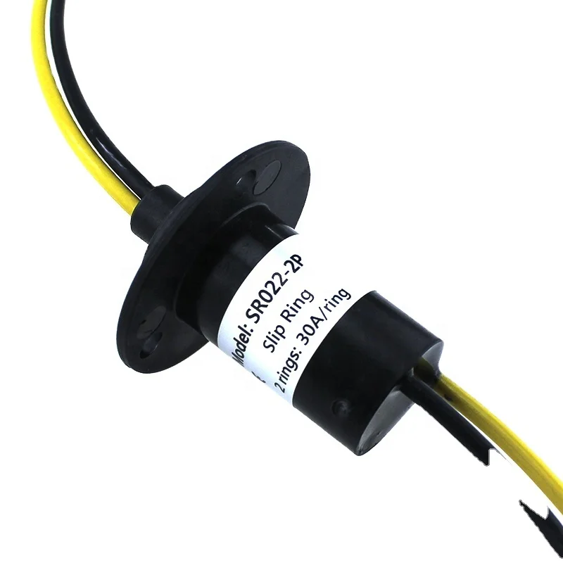 SR022-2P 2-ring 250rpm 30A IP54 electrical contact slip ring