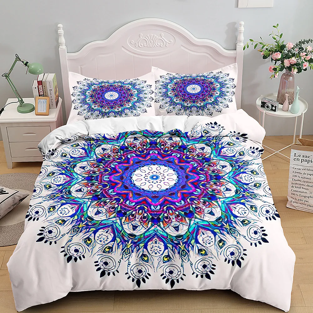 

Bohemian Style Printed Quilt Three -Piece Set Series Bedding Home Textiles Three -Piece set