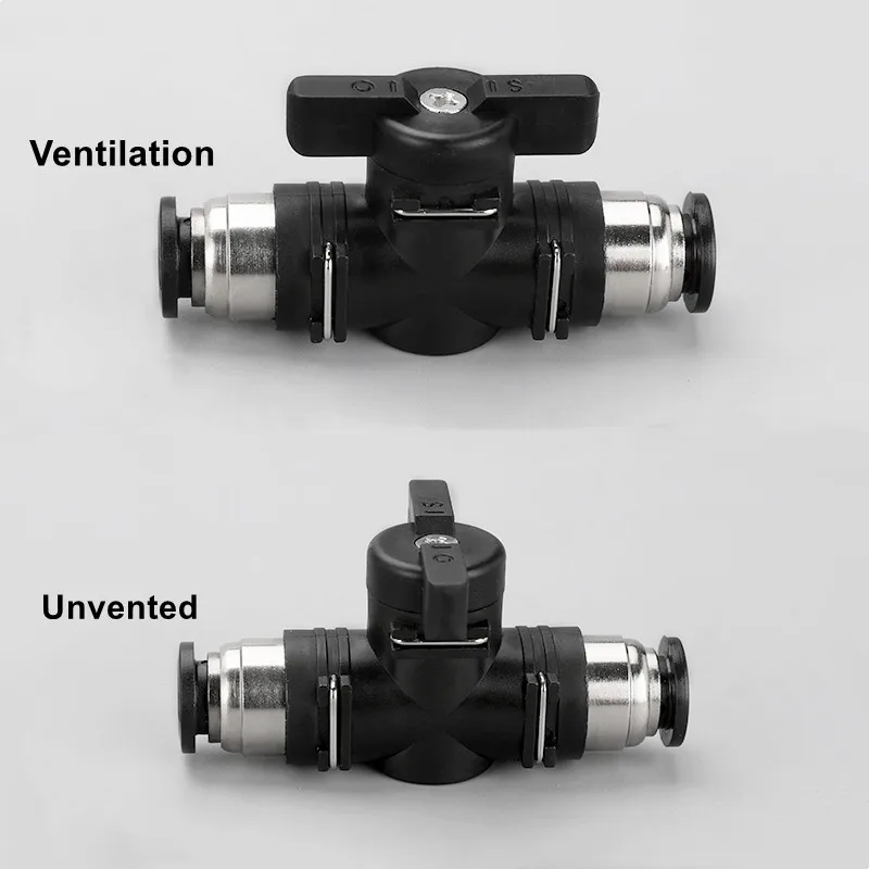 4mm 6mm 8mm 10mm 12mm Pneumatic Air Flow Control Valve Push to Connect Fitting Union Manual Valve