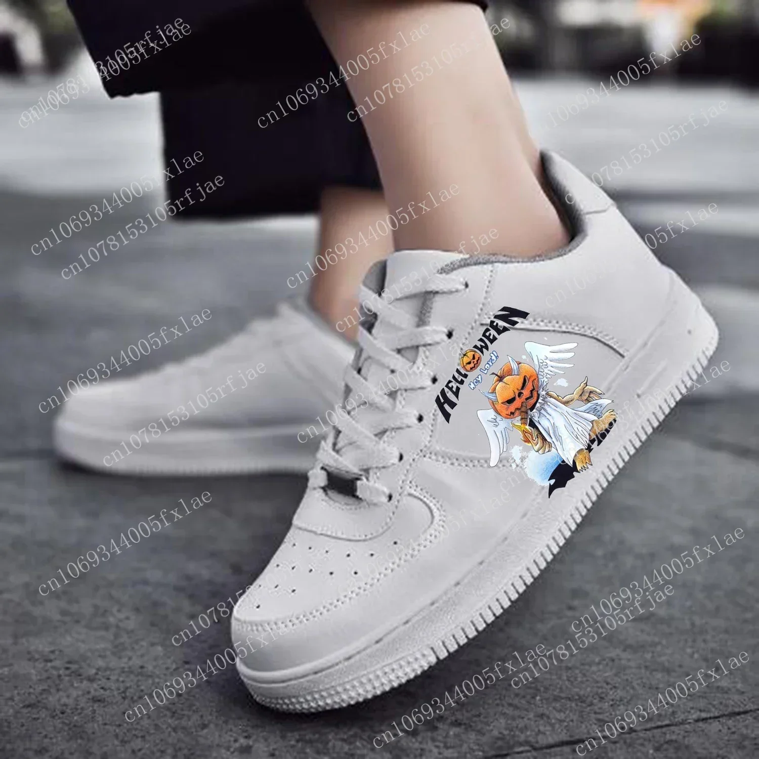 Helloween Band AF Basketball Mens Womens Sports Running High Quality Flats Force Sneakers Lace Up Mesh Customized Made Shoe DIY