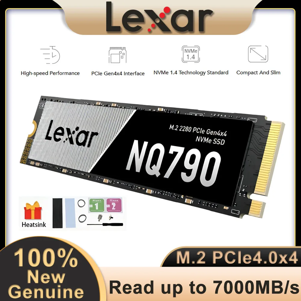 Lexar NQ790 SSD NVMe SSD Solid State Drive M.2 2280 1TB NVMe PCIe 4.0 Gen4x4 Internal Hard Drive for Compatible PC Gaming