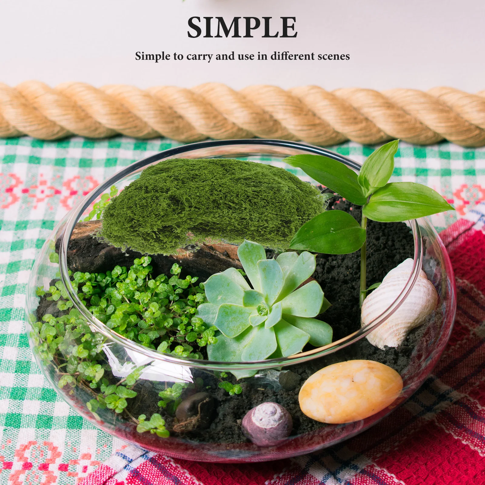 

100G Faux Moss For Plants Indoor Artificial Moss For Decoration Simulation Plant Evergreen Planter Filler Home Decor Garden