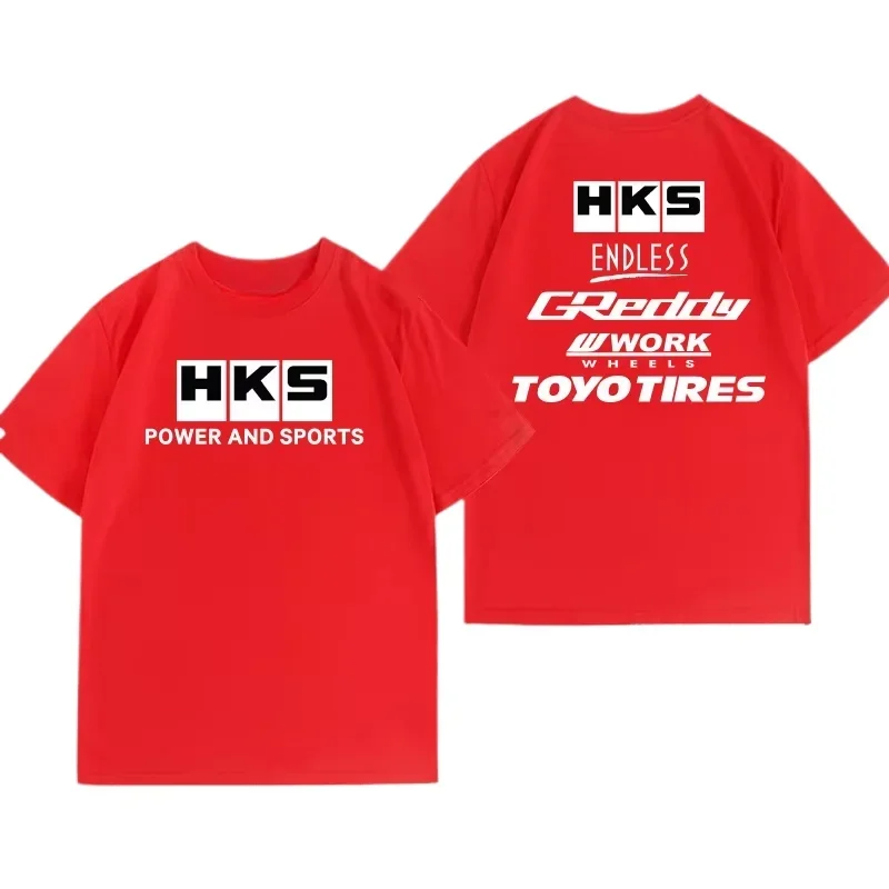 2026 Japan JDM Modified Car HKS ENDLESS Work Pure Tshirt Men Women Short Sleeve Big Size Crewneck Top Man Tees Unisex