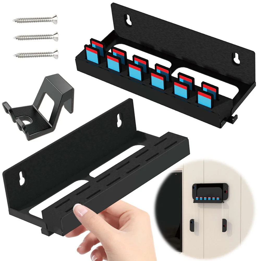 Настенное крепление со слотами для игровых карт и вешалкой Joy-Con, подставка для консоли с держателем контроллера для аксессуаров Nintendo Switch2