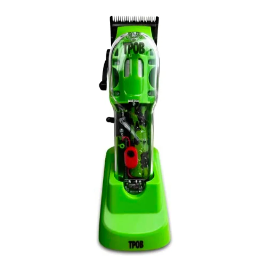 

2 Barber Hair Clippers for Men 6800 RPM with Matte Green Case and X Fade Blade