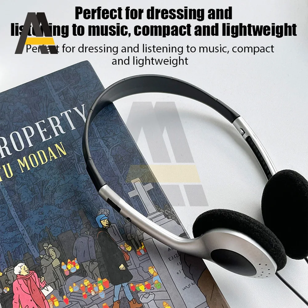 سماعة رأس سلكية عالمية 3.5 ملم توصيل كمبيوتر ألعاب سماعة رأس رياضية للهاتف المحمول MP3 والكمبيوتر المحمول سماعات ستيريو مثبتة على الرأس