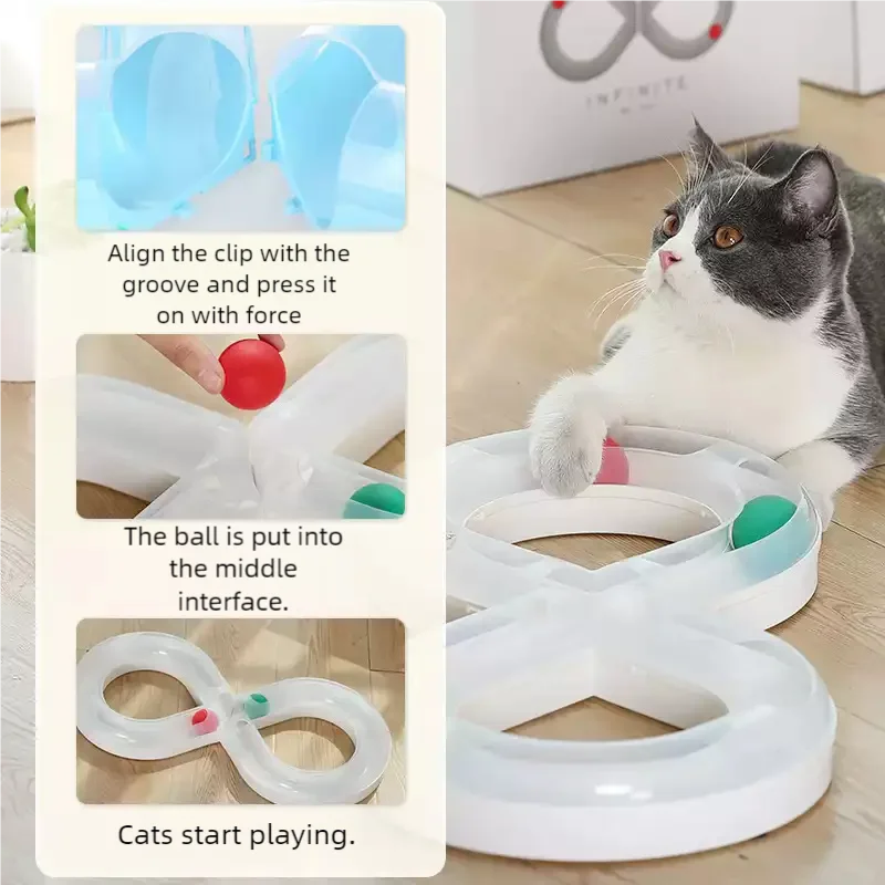 New Cat Toys Are Used To Relieve Boredom Cat Turntable Track Ball Kitten Cuddling Stick Pet Cat Consumption of Physical Products