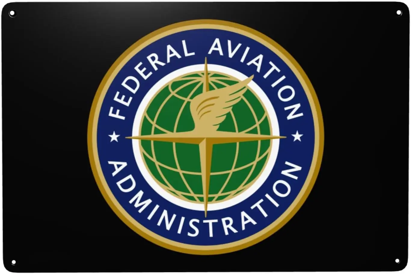 Seal of the United States Aviation Administration Tin Signs  Funny Vintage Metal Sign Man Cave Decor Garage Wall Decor-aluminum