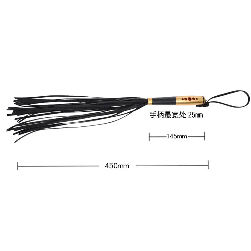 Premium PU Leather Horse Whip for Horse Training, Stainless Steel Handle with Wrist Strap new