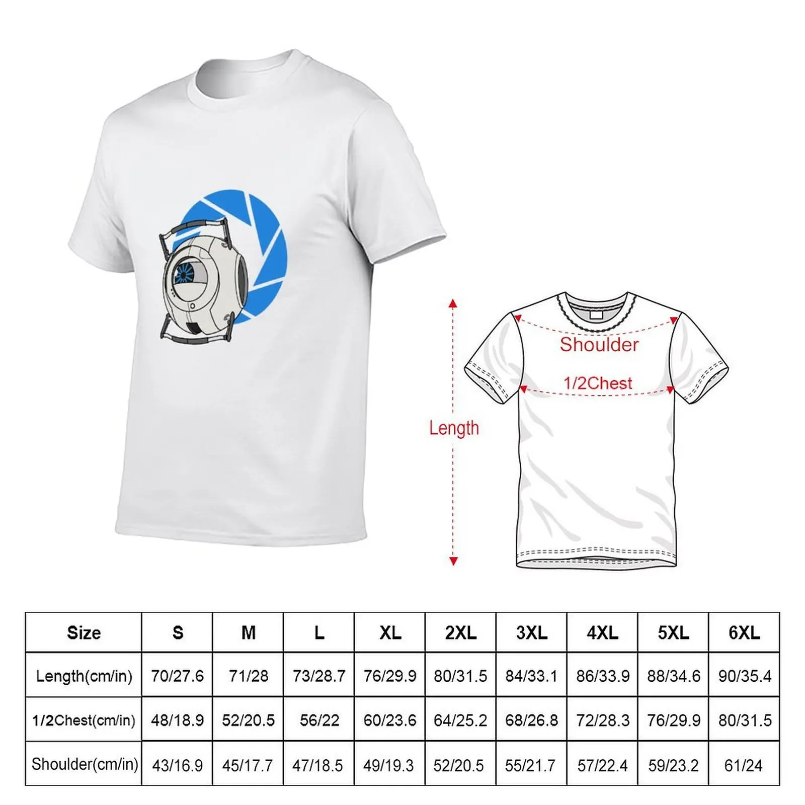 Wheatley! - Portal 2 T-Shirt Plus Size Lightweight Tee Shirt