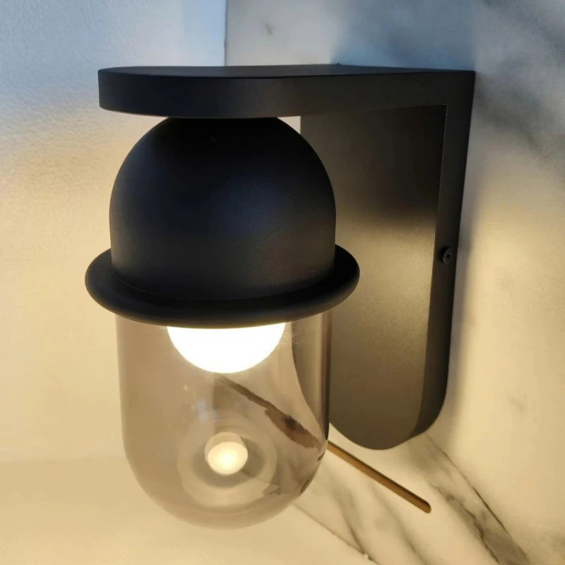 LED button control metal tube, high quality IP65 waterproof grade 3000K warm white light, modern simple design