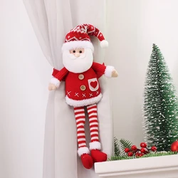 2024 Christmas Dolls Curtain Buckle Santa Claus Snowman Ornament Merry Christmas Decoration for Home Navidad Gifts New Year 2025