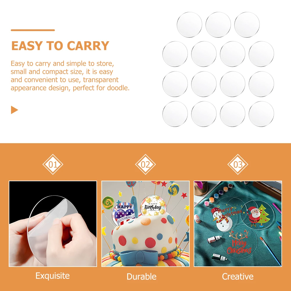 

15 Pcs Acrylic Discs Round Transparent Circle Blanks DIY Craft Supplies Smooth Safe High Clear Acrylic Round Sheet Quality