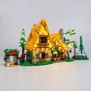 LED light Snow White and the Seven Dwarfs' Cottage DIY 43242 Toys Set Kit Building Blocks Not Included