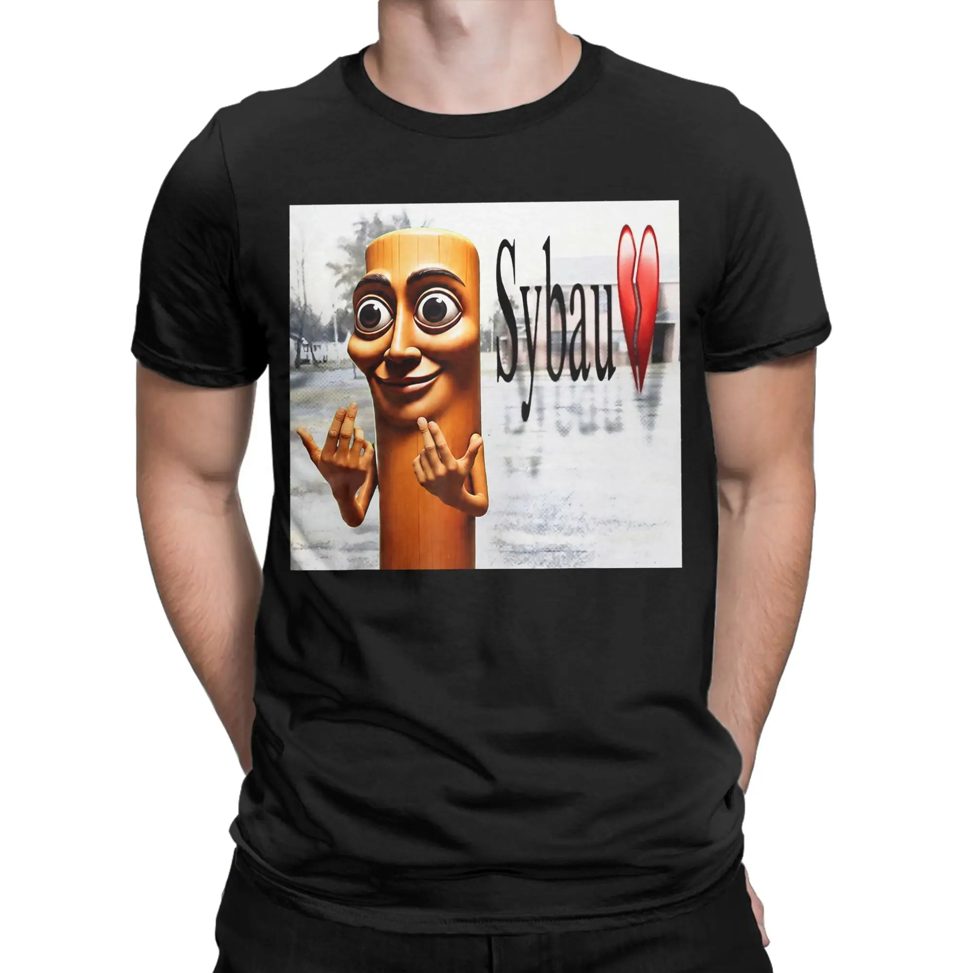 Men's Funny Tung Tung Sahur SYBAU Tuff Brainrot Meme T Shirts  Cotton Top Tees Beach Y2K Retro T Shirt O-Neck Tshirt 4XL 5XL 6XL