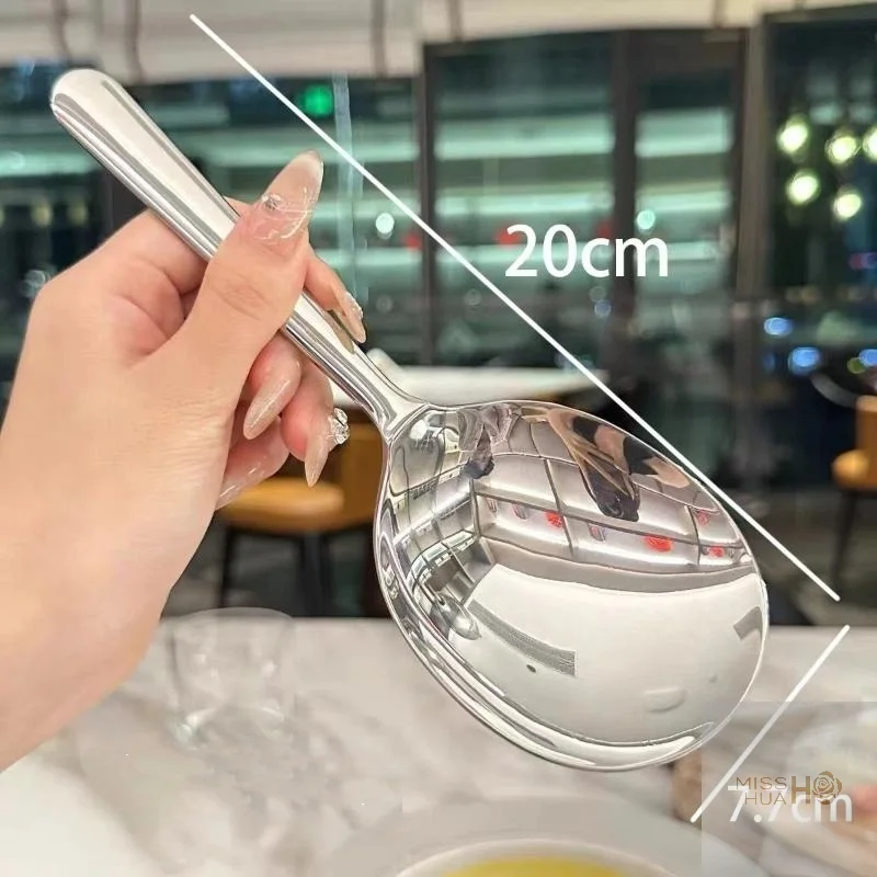 or 2 Pcs Heat Insulated Stainless Steel Ladles; For Serving Soup and Rice; Equipped with Drain Hole; Must-Have Kitchen Utensils