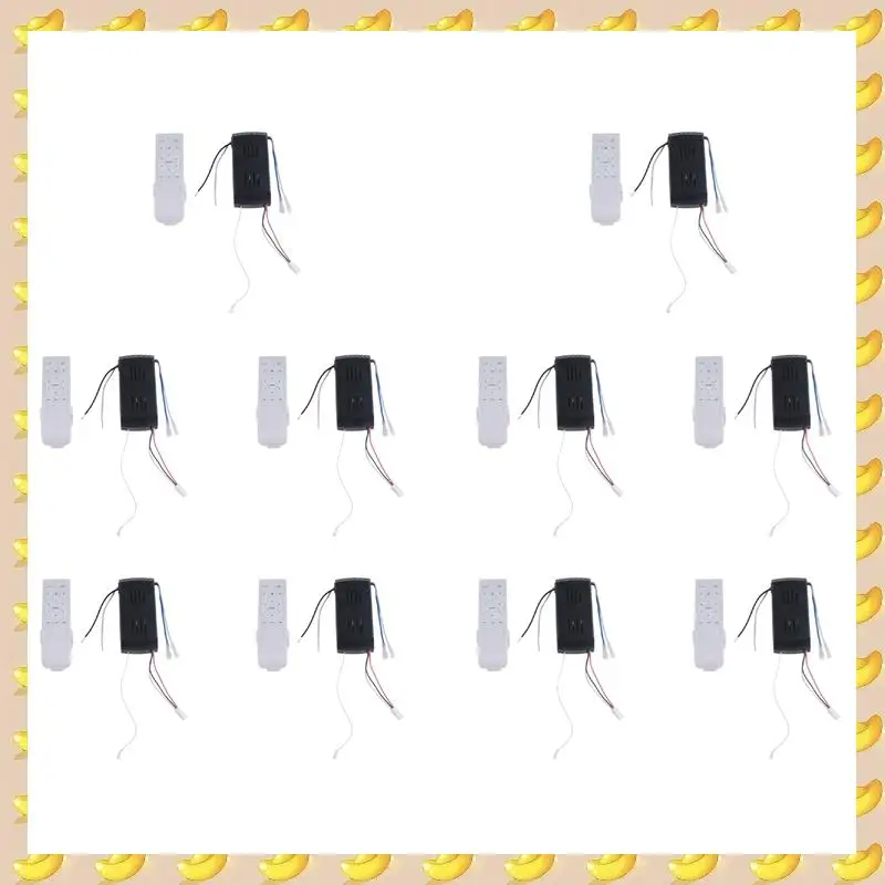 

A45U 10X Universal Ceiling Fan Remote Control Kit Replacement, 6-Speed & Timing, Remote Replacement For DC Ceiling Fan Light