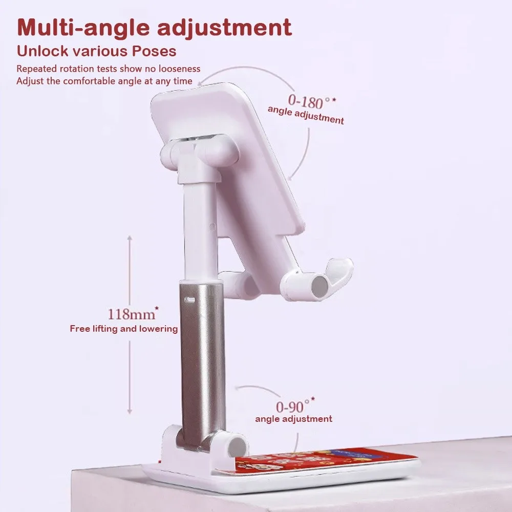 New Adjustable Mobile Phone Holder Stand Lazy Cartoon Folding Stand Print Universal Desktop Tablet Holder