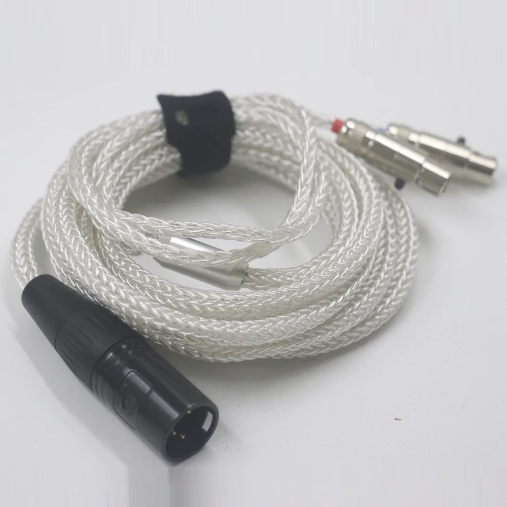 هالدين سميكة كابل 16 الأساسية الفضة النقية OCC سماعة ترقية كابل ل Audeze/ZMF LCD-3 LCD-2 LCD-X LCD-XC LCD-4z LCD-MX4