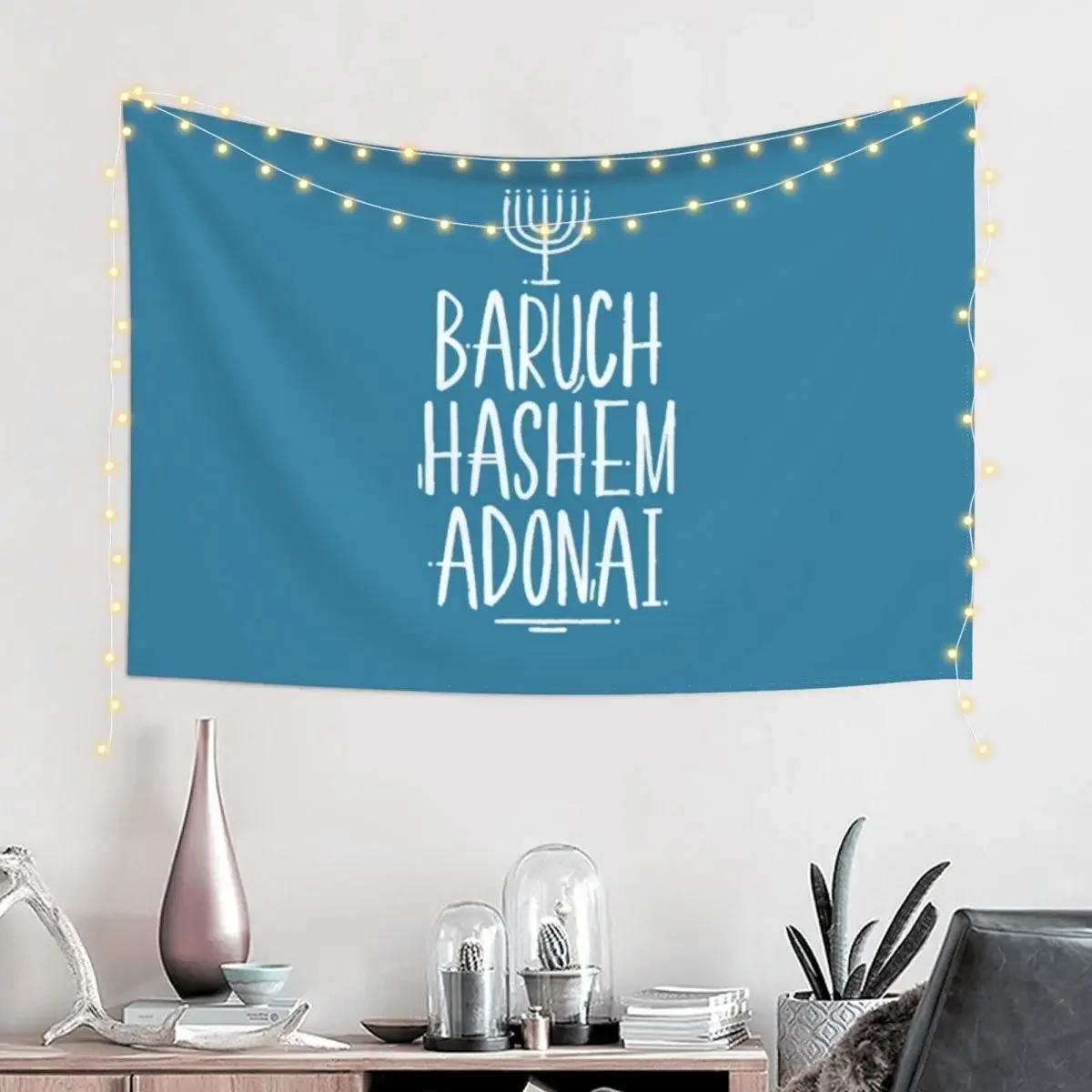 Baruch HaShem Adonai Tapestry Room Aesthetic Bedroom Decor Tapestry