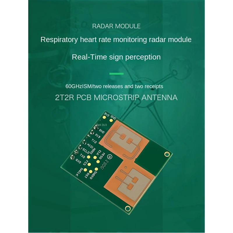 LD6002 FMCW Radar Module ,60G Millimeter Wave Body Sign Monitoring Sensor For Respiratory And Heart Rate Detection Durable