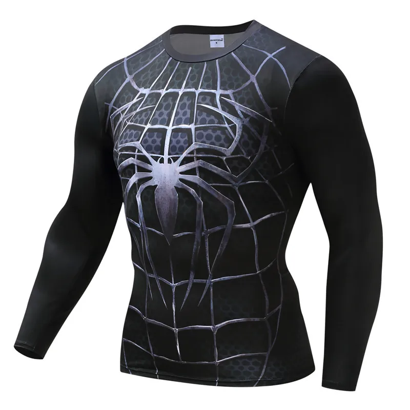 Anime 3D Printed Tshirts Men Compression Shirts Long Sleeve Tops Fitness T-shirts Slim Tights Tee Male Cosplay Costume Tights