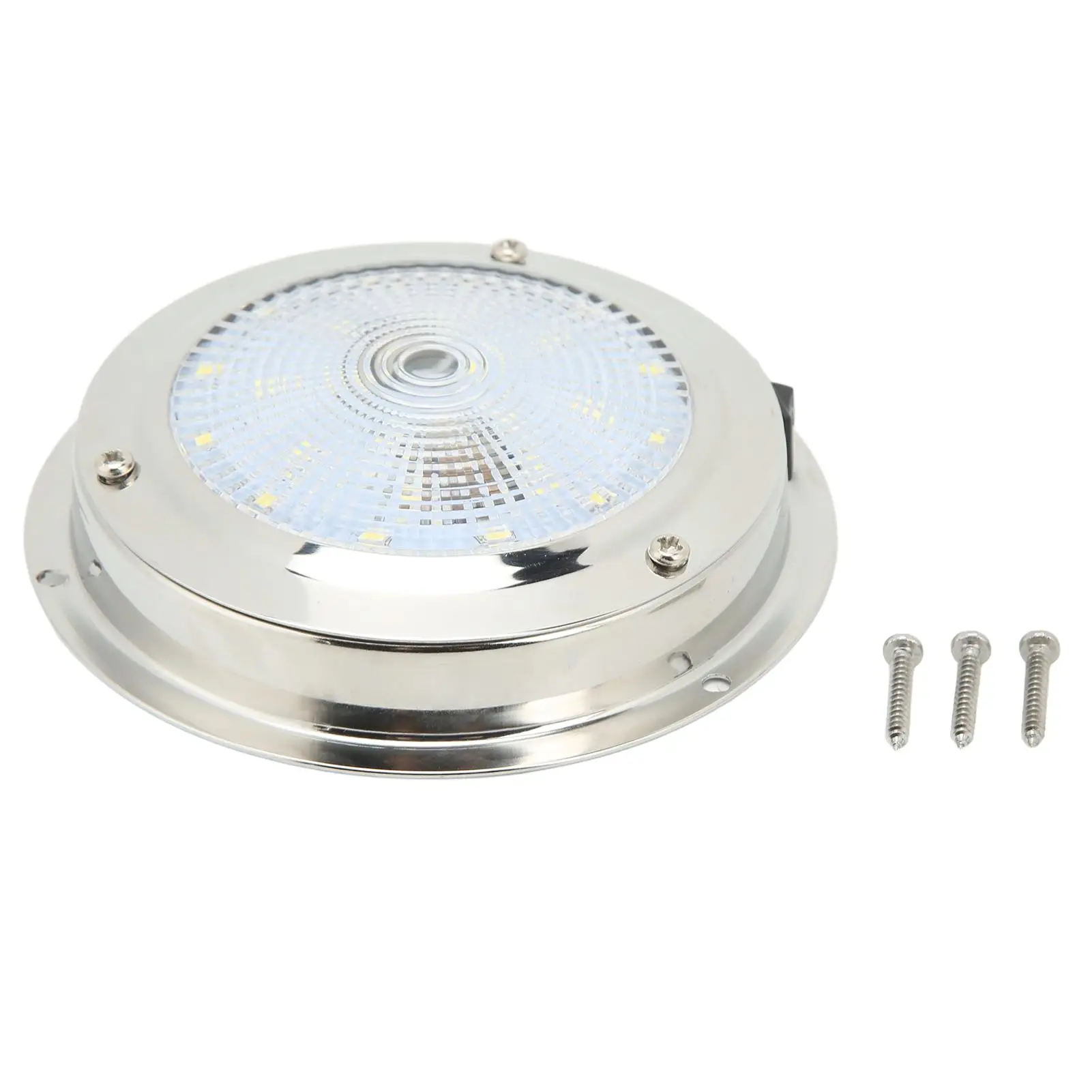 DC12 24V RV Ceiling Light Boat Cabin Lamp Stainless Steel LED Dome Light Housing for marine Use 7.87