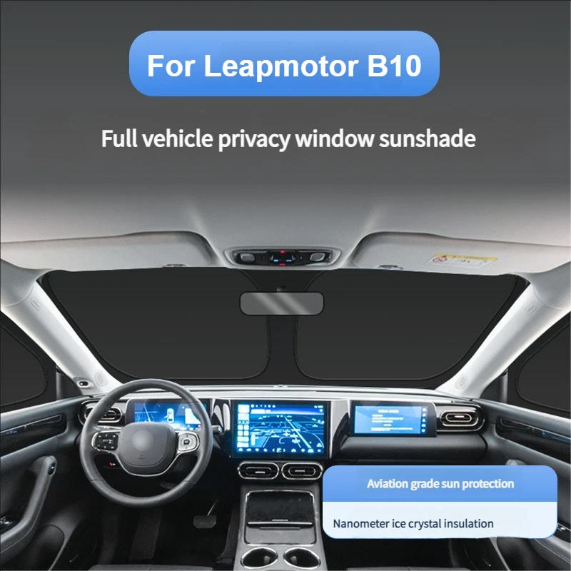

For Leapmotor B10 Sun shade Umbrella Car Sunshade Retractable Sunscreen Heat Insulation Front Windshield Parasol Car Accessories
