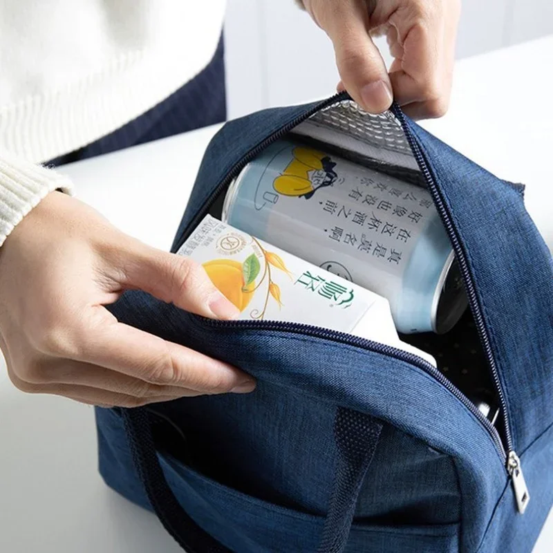 Borsa per il pranzo Borsa termica isolante con manico per donna Scatola per il pranzo per bambini Picnic Viaggio Conservazione degli alimenti