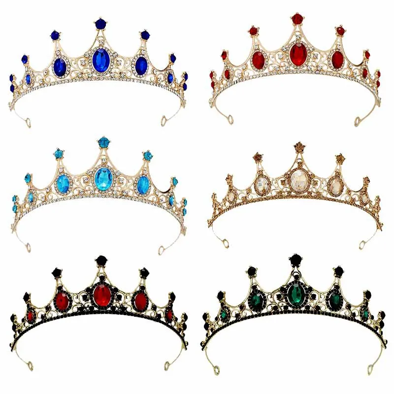 European and American Retro Crown Headwear Children's Princess Birthday Crown Headband Dance Performance Dress Accessories