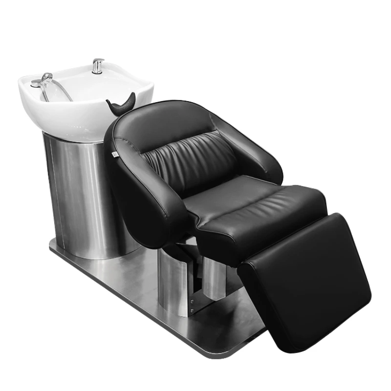 Rotate Dedicated Shampoo Chair Hair Salon Simplicity Barber Shop Bed Shampoo Chair Electric Cadeira Barber Shop Furniture QF50SC