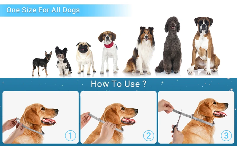 Extendable Pet Flea Collar Antiparasitic Necklace Personalized Anti Flea and Tick Big Dog Puppy Cat Anti-Flea Collar Ticks Dogs