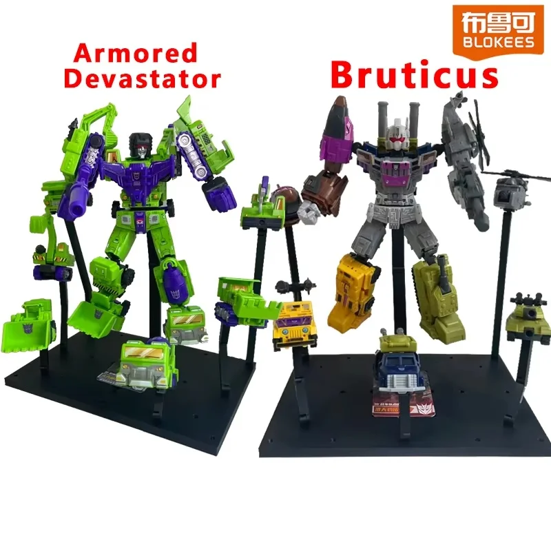 Blokees Transformers Beast War Bruticus y Armored Devastator Defender Vol.6, Sets Combinados, Modelo Coleccionable, Juguete de Regalo