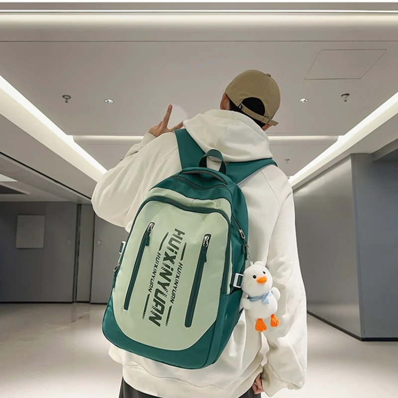 Backpack Student Large Capacity Lightweight NEW Zipper Fashionable Simple Couple Backpack Korean Casual Unisex Trendy All-match