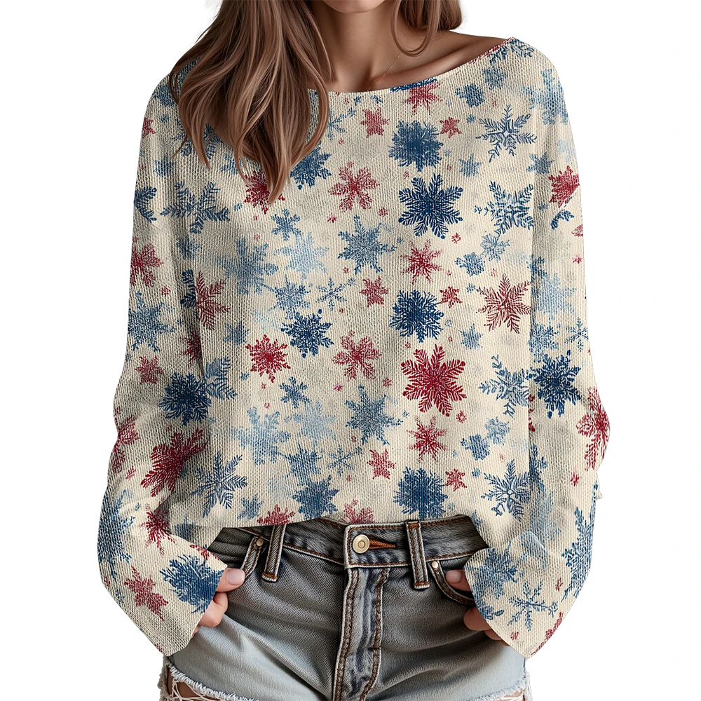 ملابس نسائية زهرية سترة بأكمام طويلة سترة نسائية مع الترقوة المكشوفة سترة أنماط الأزهار الاستوائية #4