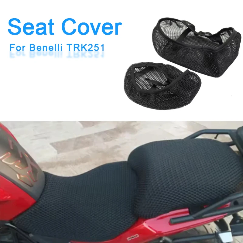 

For Benelli TRK251 TRK 251 3D Mesh Motorcycle Seat Cover Heat Insulation Fabric Breathable Protection