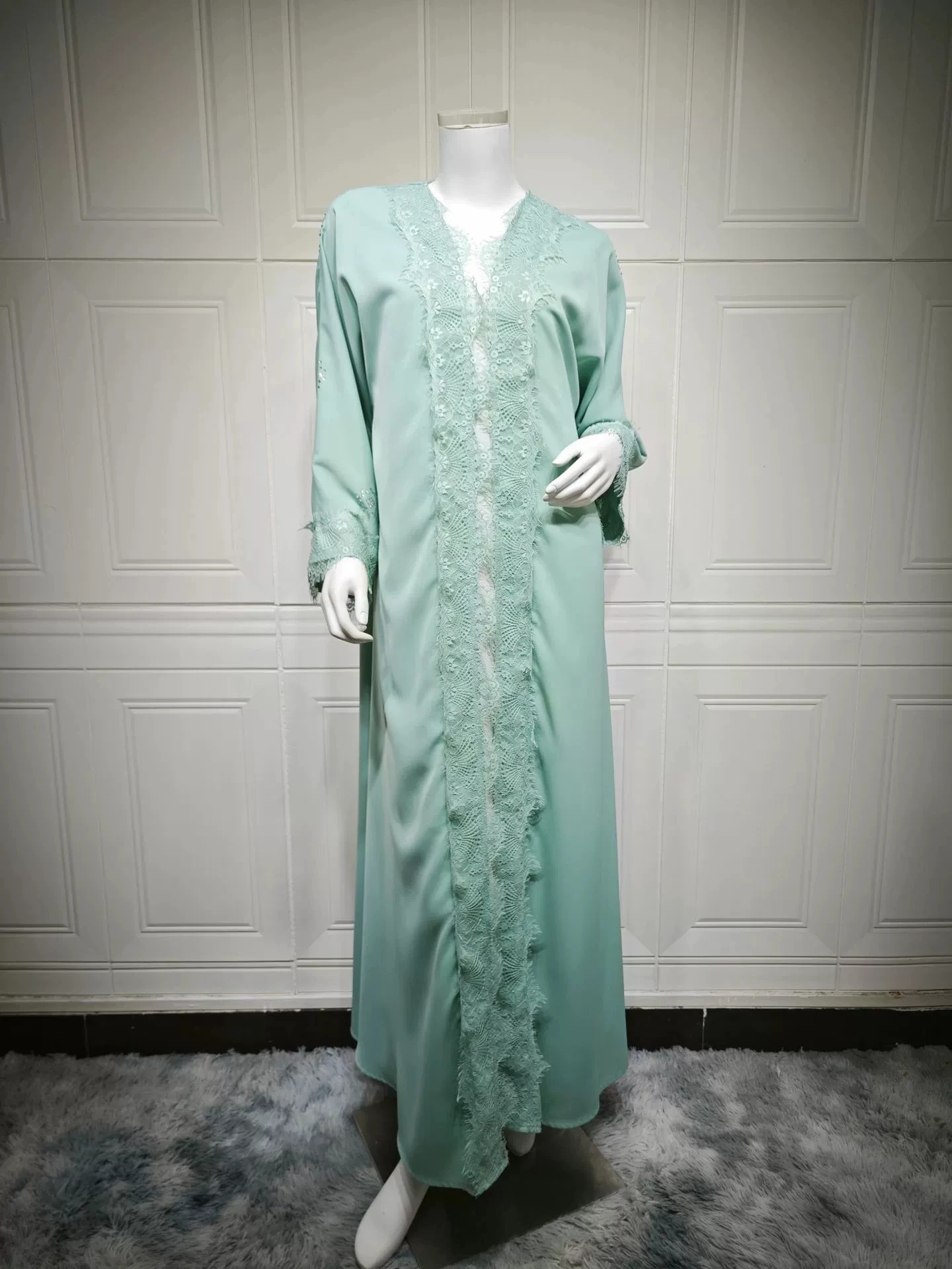 Ramadan marrocos novo arábia saudita renda emenda casaco longo modesto abaya muçulmano moda de luxo robe islâmico