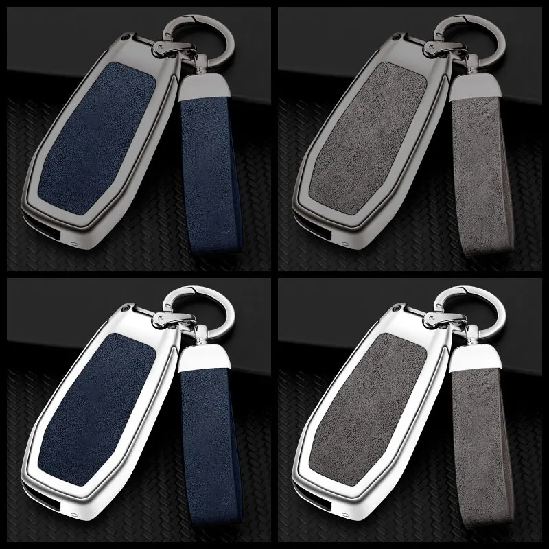New car TPU zinc alloy key case suitable for Ford Ranger 2018 car key cover car metal key case car interior accessories