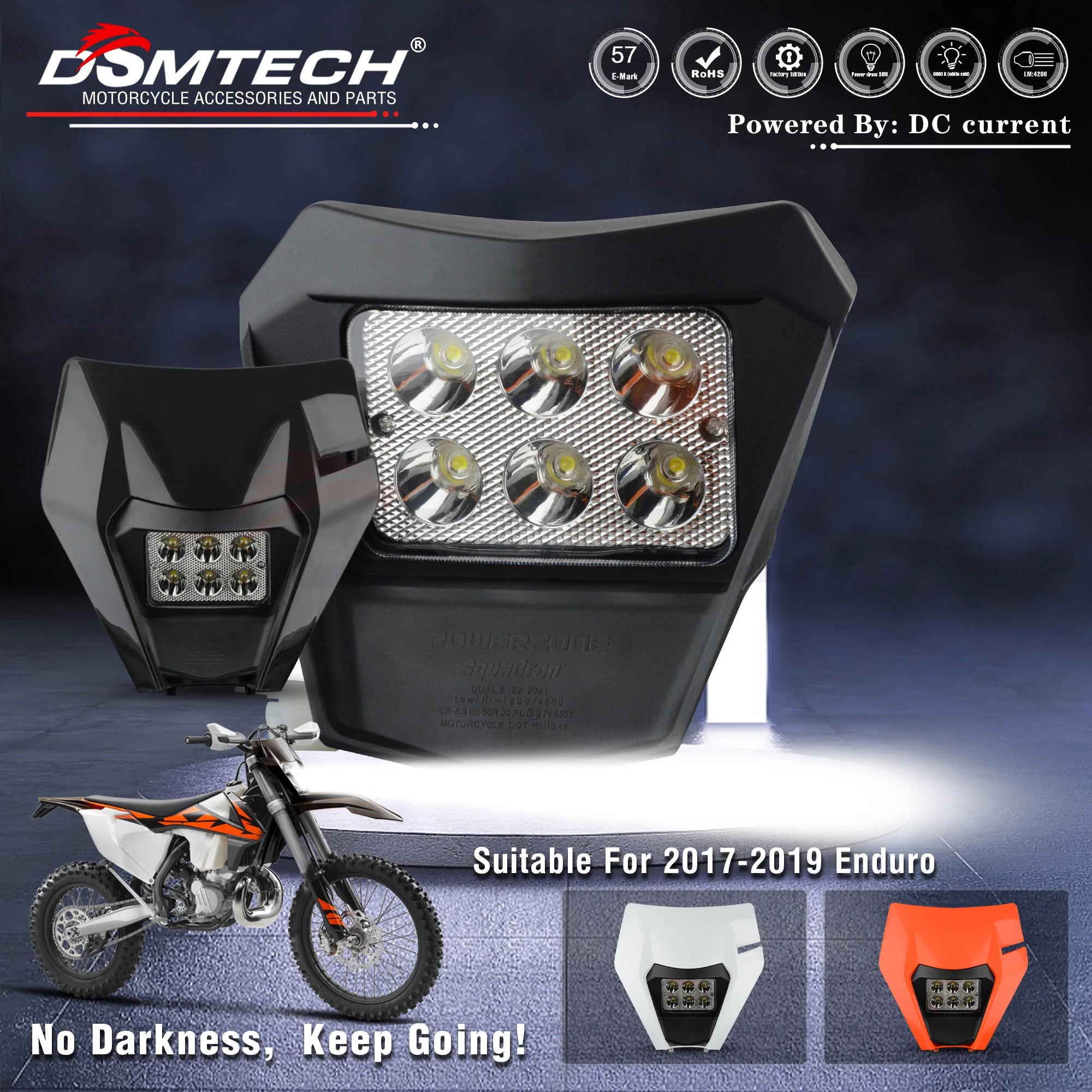 ไฟหน้ารถมอเตอร์ไซค์ DSMTECH แบ - Universal Motorcycle Led Headlight Projector บทวิจารณ์และราคา