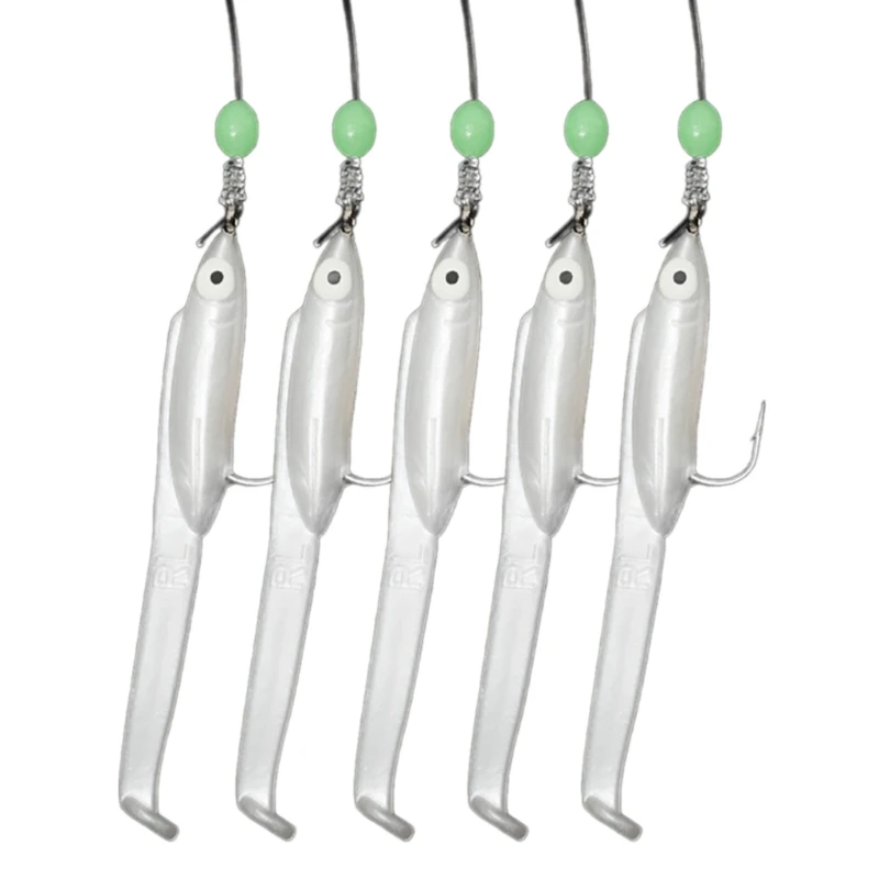 

Sea Fishing Rigs Hook Baits Fishing Rigs Luminous Baits Glow Fishing Baits with String Hook for Freshwater Saltwater