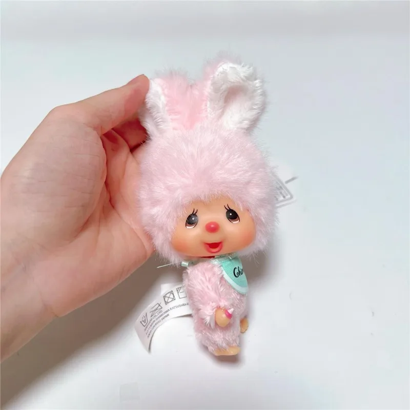 متوفر 15 سنتيمتر Monchhichi لطيف معكرون ألعاب من نسيج مخملي سلاسل المفاتيح حقيبة Charms حلية Kawaii دمى شخصيات كرتونية لطيف هدية الكريسماس لعبة