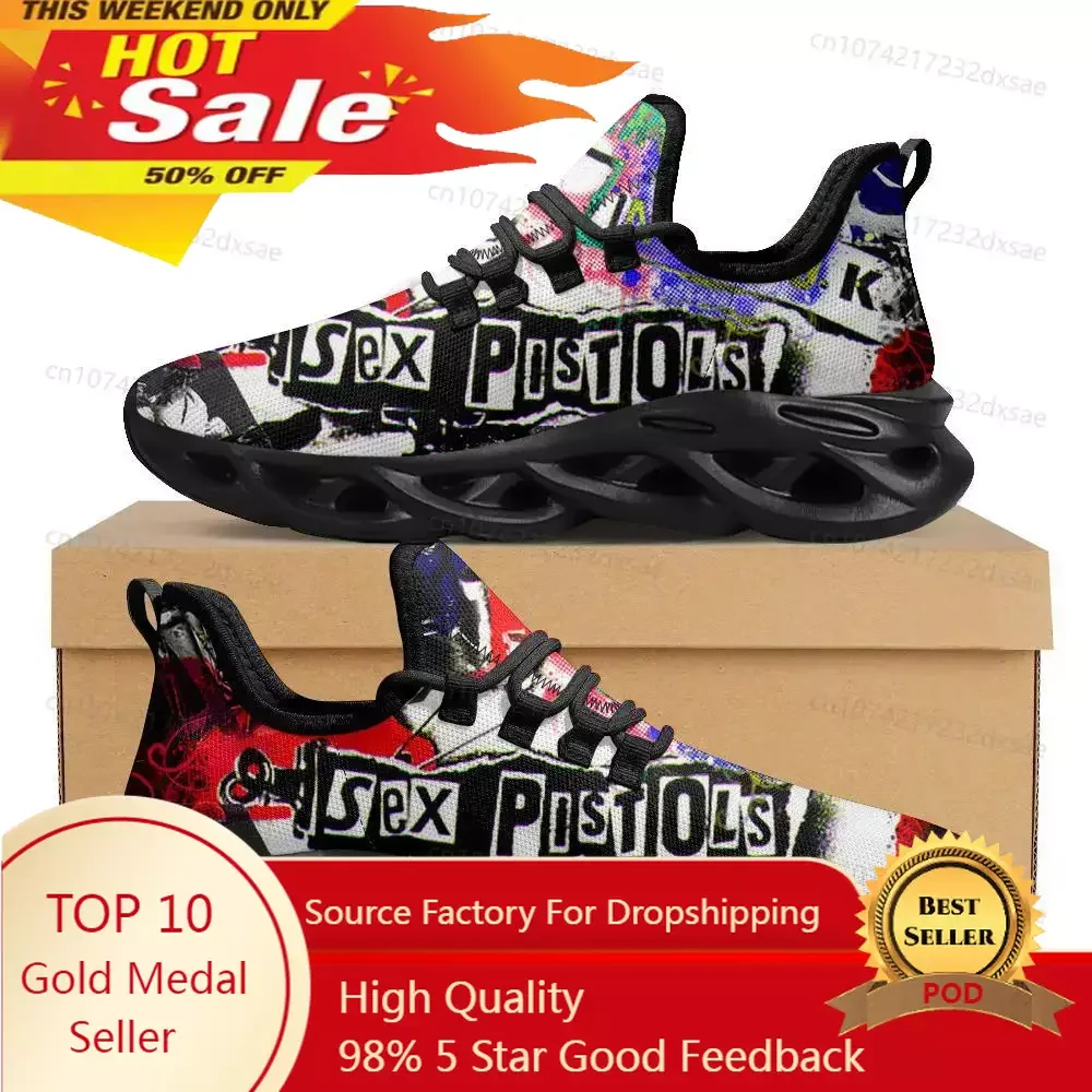 

Sex Pistols Punk Rock Band Sports Shoes Mens Womens Teenager Kids Children Sneakers Casual High Quality Couple Shoes Custom Shoe