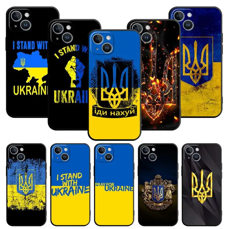 Case For Apple iPhone 13 14 15 11 12 Pro 7 XR X XS Max 8 Plus SE 2022 Phone Cover Shell Ukraine Flag