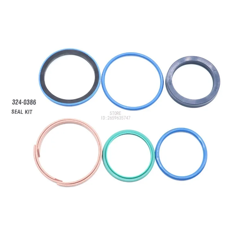 324-0386 Bucket Cylinder Repair Kit for Backhoe Loader Oil Seal Kit