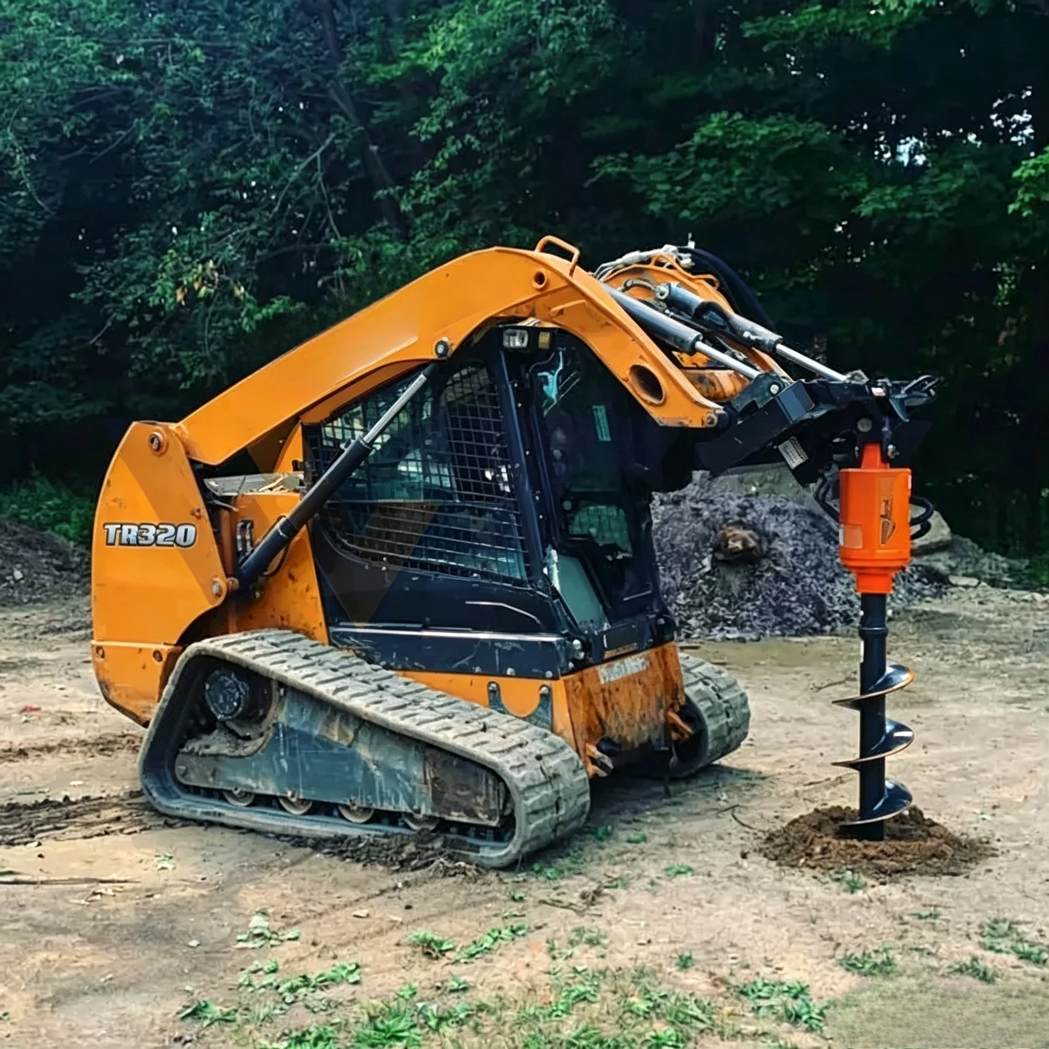 Excavator Accessories Auger for Drilling the Ground WTH Brand Earth Drill With Teeth